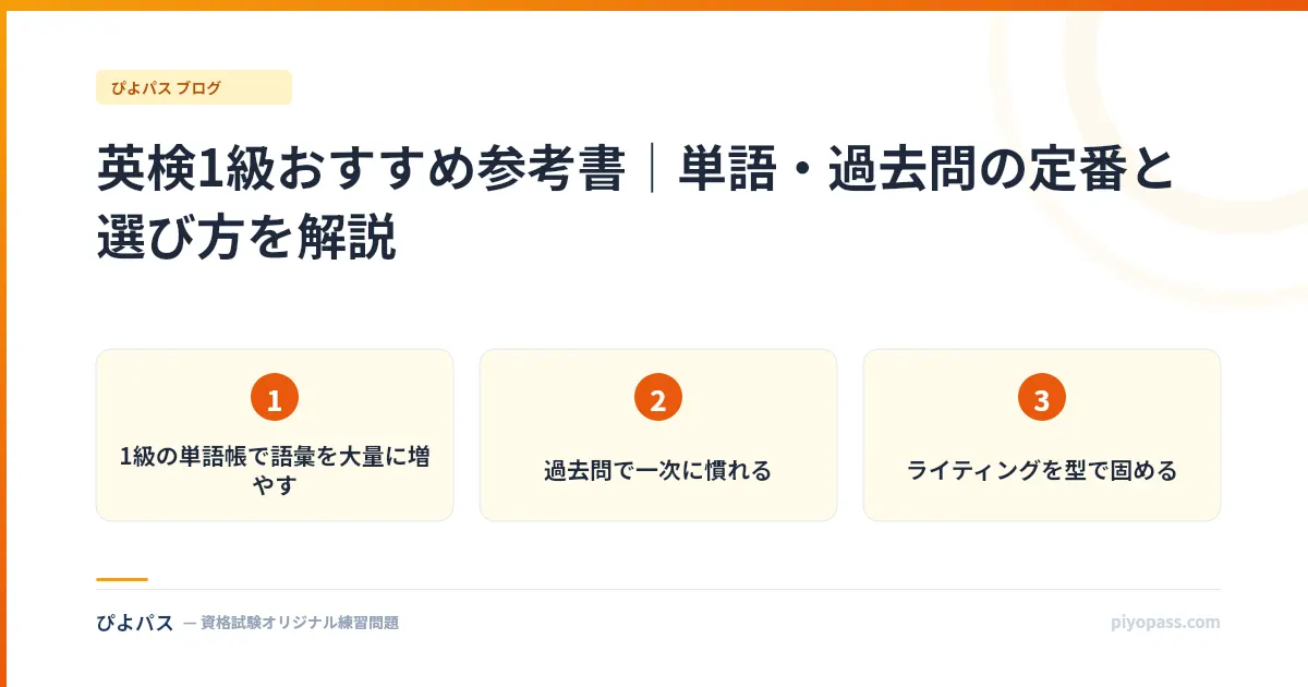 英検1級おすすめ参考書｜単語・過去問の定番と選び方を解説