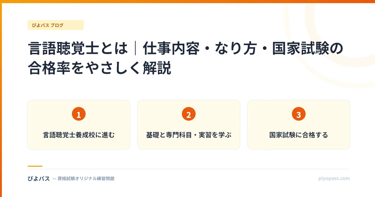 言語聴覚士とは｜仕事内容・なり方・国家試験の合格率をやさしく解説