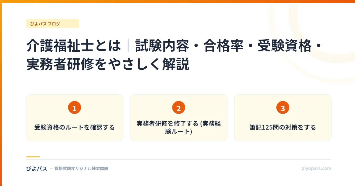 介護福祉士とは｜試験内容・合格率・受験資格・実務者研修をやさしく解説