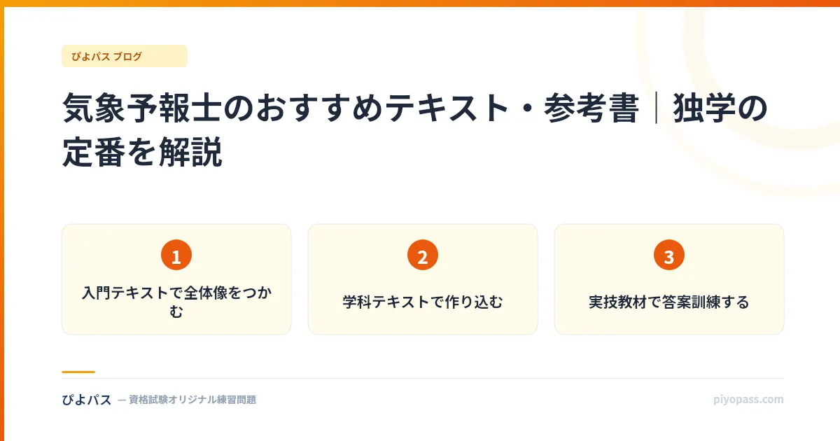 気象予報士のおすすめテキスト・参考書｜独学の定番を解説