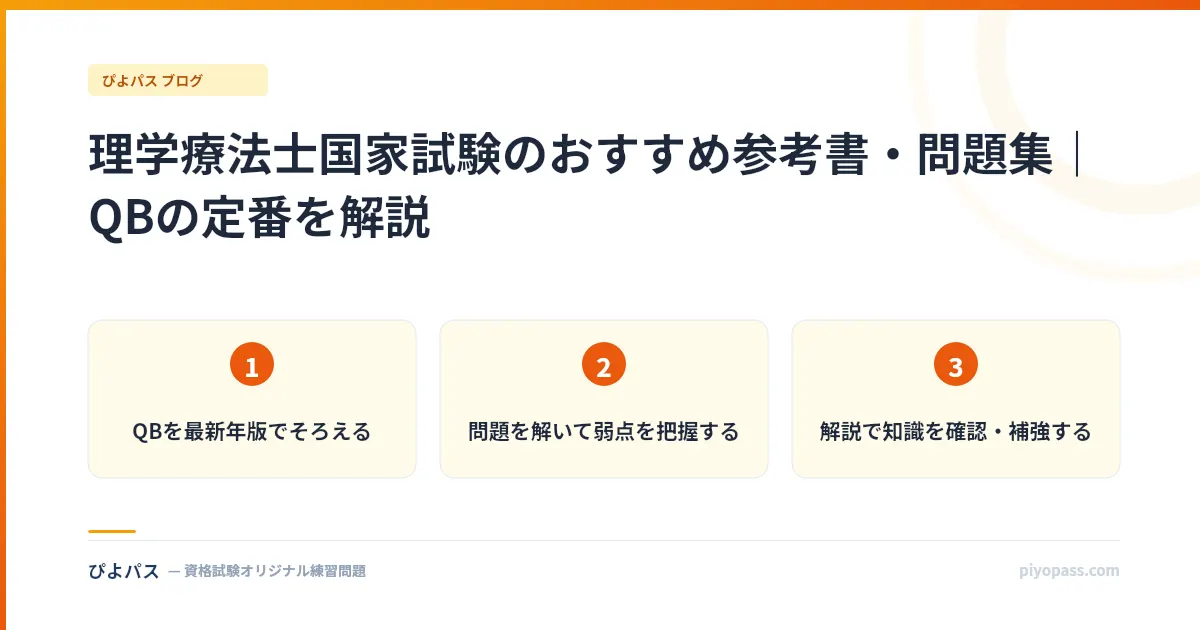 理学療法士国家試験のおすすめ参考書・問題集｜QBの定番を解説
