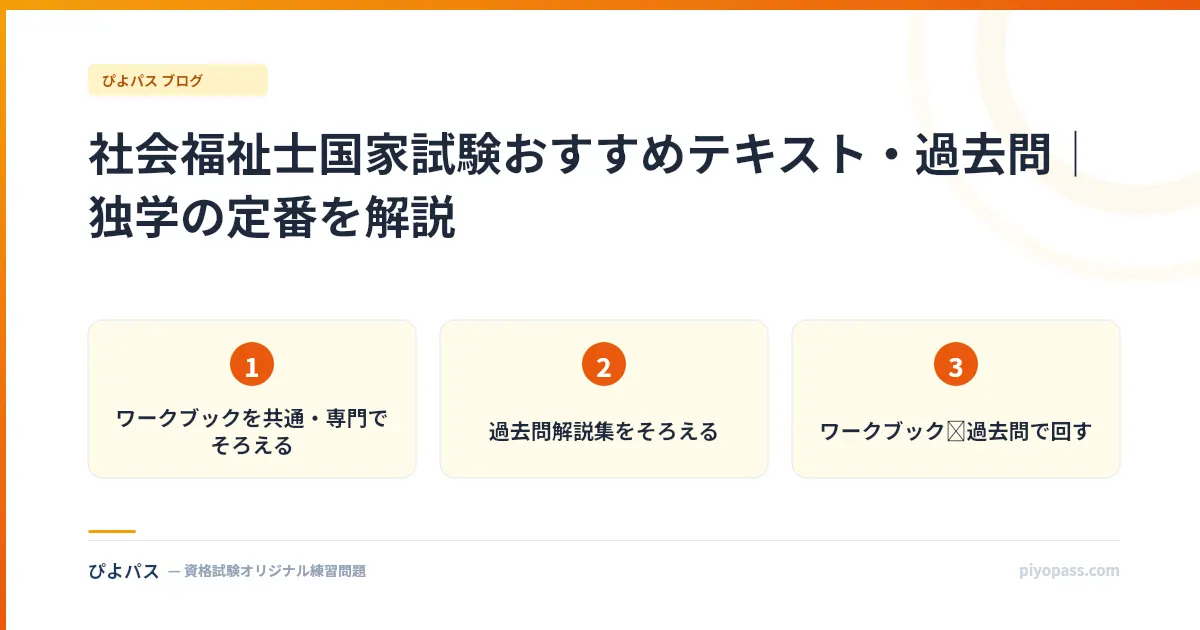 社会福祉士国家試験おすすめテキスト・過去問｜独学の定番を解説
