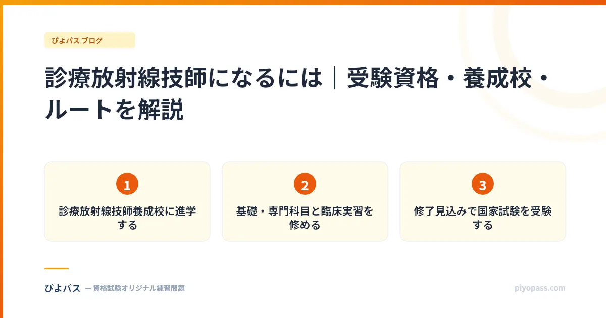 診療放射線技師になるには｜受験資格・養成校・ルートを解説